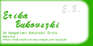 erika bukovszki business card